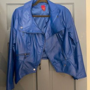 GILI leather jacket in blue